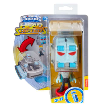 Imaginext DC Super Friends Figura de Acción Head Shifters Mr. Freeze & Snow Tank
