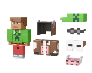 Minecraft Creator Series Figura de Acción Con playera verde militar