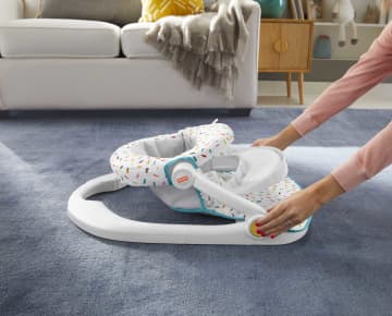 Fisher-Price  Siège Jeu et Confort de Luxe, Paillettes Arc-en-Ciel - Imagen 3 de 7