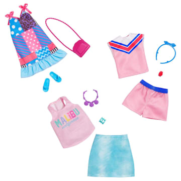 Barbie Fashion & Beauty Acessórios para Boneca Vestido Colorido com Bolsa