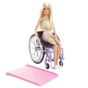 Barbie Fashionista Boneca Cadeira de Rodas Rosa