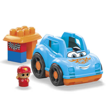 Mega Bloks Ricky Race Car Building Toy Car, Blocks For Toddlers 1-3 (6 Pcs)