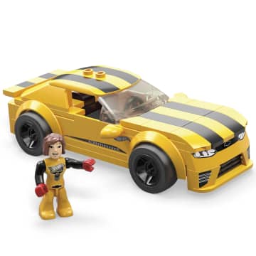 MEGA Hot Wheels 17 Camaro Real Racecar Building Set With 89 Pieces - Image 2 of 6
