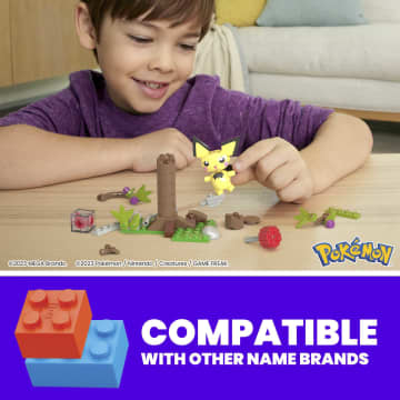 MEGA Pokémon Building Toy Kit, Pichu's Forest Forage With 1 Action Figure (84 Pieces)