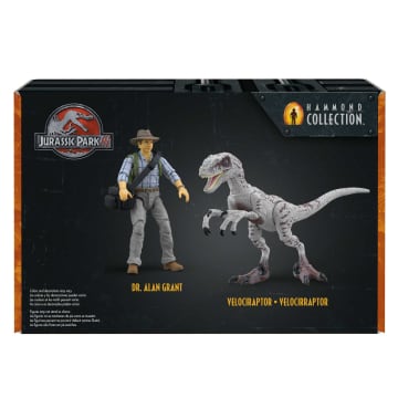 Jurassic World Toys Dr Grant & Raptor Figures Hammond Collection - Image 6 of 6