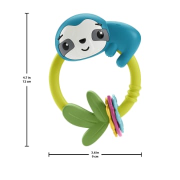 Fisher-Price Slide & Clack Sloth Baby Rattle Toy