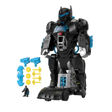 Imaginext DC Super Friends Batman Toy, 2-In-1 Robot & Playset With Lights & Sounds, Bat-Tech Batbot