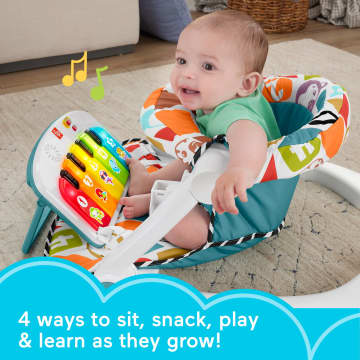 Fisher-Price Deluxe Kick & Play Sit-Me-Up Floor Seat infant Chair With Piano Learning Toy - Image 2 of 6