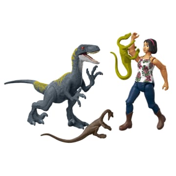 Jurassic World Dinosaurio de Juguete Sammy y Velociraptor