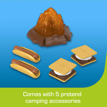 Power Wheels Camping Jeep Wrangler Ride-On Toy With Pretend Food & Lights, Preschool Toy - Image 3 of 6