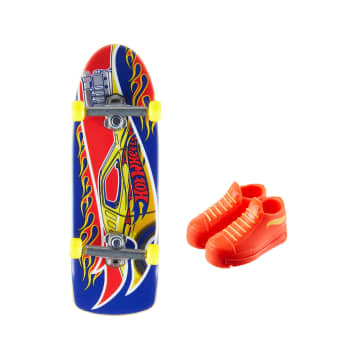 Hot Wheels Skate Veículo de Brinquedo Skateboard FLAME TAMER™ com Tênis