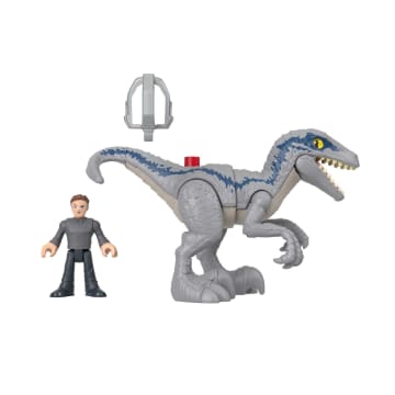 Imaginext Jurassic World Dinossauro de Brinquedo Blue com Mecanismo de Fuga