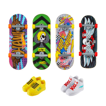 Hot Wheels Skate Veículo de Brinquedo Pacote de Skateboards HW Half Pipe Pack™ com Tênis