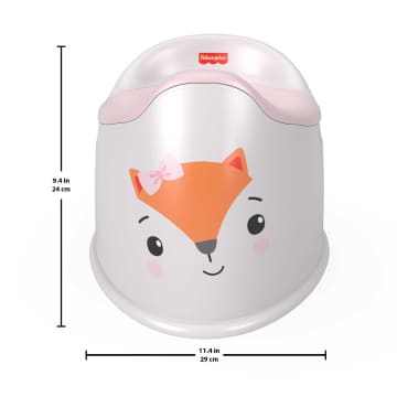 Fisher-Price Friendly Fox Potty Toddler Toilet Training Chair With Removable Bowl, 2 Pieces