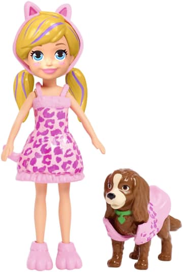 Polly Pocket Boneca Kit Cachorro Fantasias Combinadas