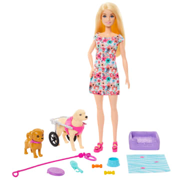 Barbie  Poupée, Chiot et Chien Dans Un Fauteuil Roulant, Accessoire - Image 5 of 6