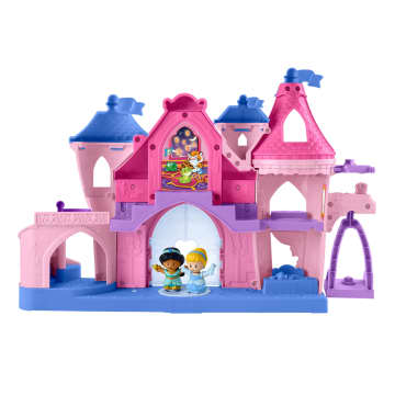 Princesses Disney-Coffret Pour Tout-Petits Little People-Château Lumières Magiques et Danse Avec 2 Figurines