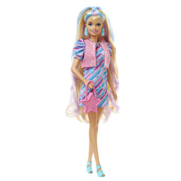 Barbie Totally Hair Boneca Vestido Estrelas Amarelas - Image 4 of 6