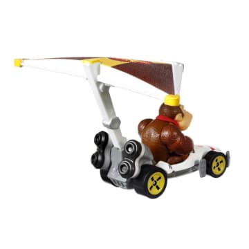 Hot Wheels Mario Kart Vehículo de Juguete Donkey Kong B-Dasher con Super Glider