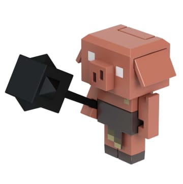 Minecraft Legends Figura de Brinquedo Fidget Piglin Anão com Mace de 3.25"