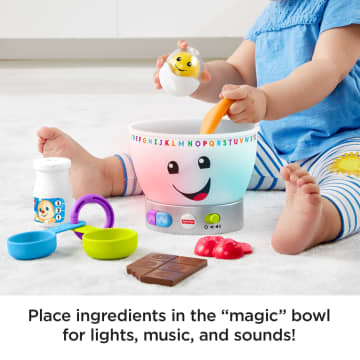 Fisher-Price Mixing Bowl Learning Toy With Lights Music And Pretend Food, Baby And Toddler Toy