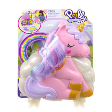 Polly Pocket Mini Toys, Rainbow Unicorn Salon Playset With 2 Dolls And 20+ Accessories - Image 6 of 6