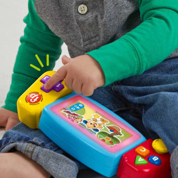 Fisher-Price Ríe y Aprende Juguete para Bebés Videojuego Portátil Aprende Conmigo
