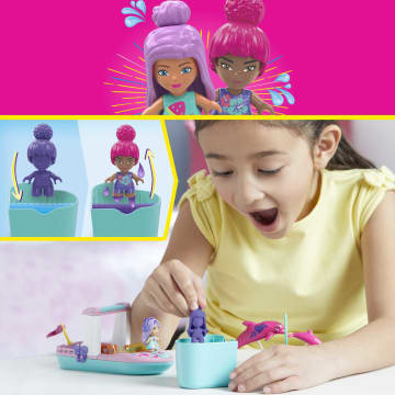 MEGA Barbie Juguete de Construcción Color Reveal Exploración con Delfines