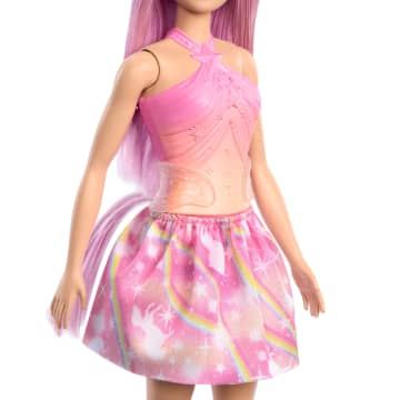 Barbie Fantasia Boneca Saia de Unicórnio de Sonho Rosa - Image 5 of 6