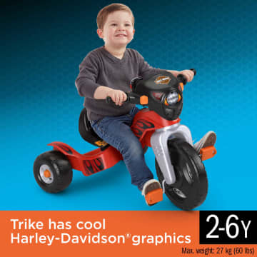 Fisher-Price Harley Davidson Tricycle For Toddlers, Lights & Sounds, Adjustable Seat