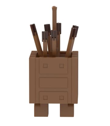 Minecraft Legends Figura de Brinquedo Fidget Golem de Madeira de 3.25"