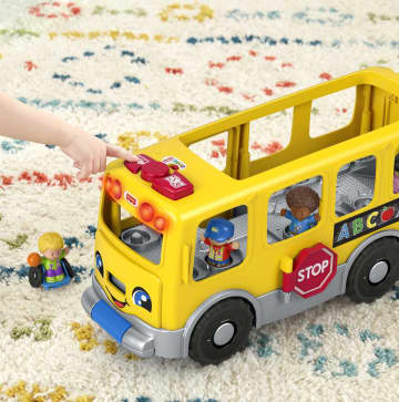 Fisher-Price Little People Gros Autobus Scolaire Jaune Version Anglaise et Française