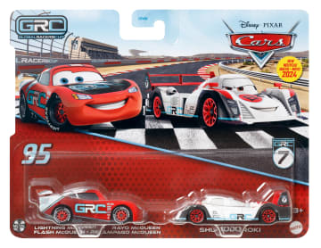 Carros da Disney e Pixar Diecast Veículo de Brinquedo Pacote de 2 Shu Todoroki GRC & Relâmpago Mcqueen GRC - Imagem 6 de 6
