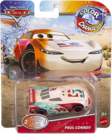Cars de Disney y Pixar Color Changers Vehículo de Juguete Paul Conrev