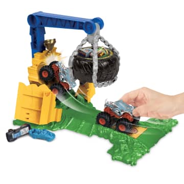Hw  Monster Trucks  Coffret de Jeu  Défi à Plein Gaz Rhinomite - Imagen 3 de 6