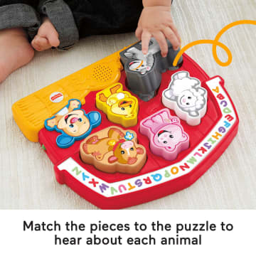 Fisher-Price Laugh & Learn Farm Animal Puzzle Shape Sorting Baby Toy With Music & Sounds - Imagen 4 de 6