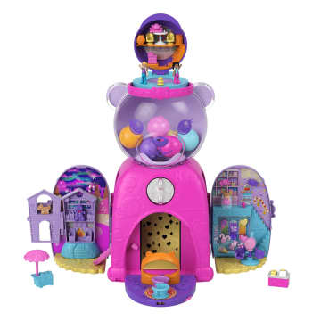 Polly Pocket Set de Juego Compacto de Máquina de Dulces de Osito