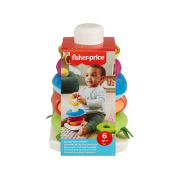 Fisher-Price Sensory Rock-A-Stack Roly-Poly Stacking Toy With Fine Motor Activities For Babies - Imagen 6 de 6