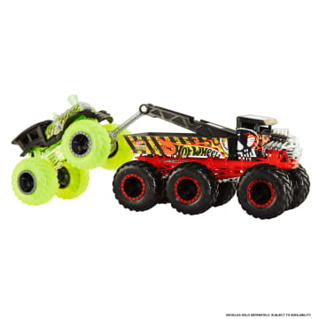 Hot Wheels Monster Trucks Veículo de Brinquedo Caminhões Reboque Surpresa Escala 1:64 - Image 5 of 6
