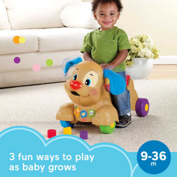 Fisher-Price Laugh & Learn Stride-To-Ride Puppy Musical Baby Walker & Toddler Ride-On Toy