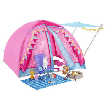 Barbie It Takes Two Set de Juego Casa De Campaña con Muñecas