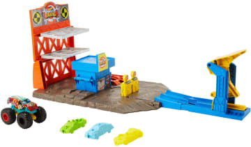 Hot Wheels Monster Trucks Pista de Juguete Estación de Explosiones