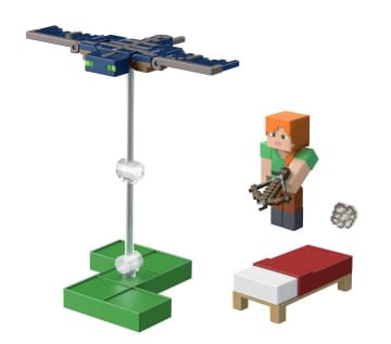Minecraft Vanilla Figura de Acción Paquete de 2 Alex vs Fantasma 3.25"
