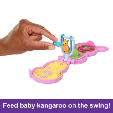 Polly Pocket Mini Toys, Mama And Joey Kangaroo Purse Playset With 2 Dolls