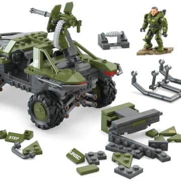 Mega  Halo  Coffret de Construction  Warthog Fleetcom, 5 Figurines