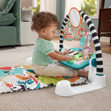 Fisher-Price  Tapis Piano Lumières et Apprentissage, Pour Bébé, Bleu