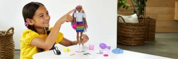 Barbie Fashion & Beauty Boneca Penteado Arco-íris Animal Print Castanha - Image 2 of 6