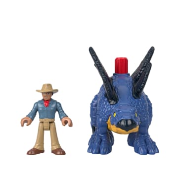Imaginext Jurassic World Dominion Stegosaurus Dinosaur & Dr. Grant Poseable Figure Set - Image 5 of 6