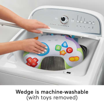 Fisher-Price Littlest Gamer Tummy Wedge With 2 Linkable Baby Toys For Newborns