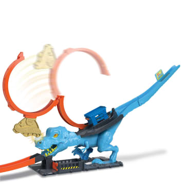 Hot Wheels City-L’Attaque du T-Rex-Coffret Looping, 1 Voiture Incluse